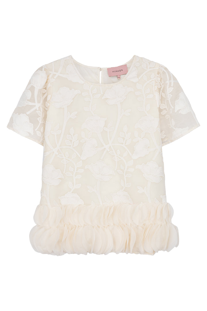 HUNKØN Aiko Blouse Bluser Cream