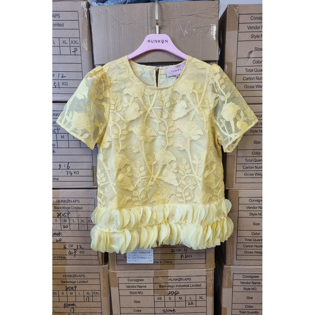 HUNKØN Aiko Blouse Bluser Yellow