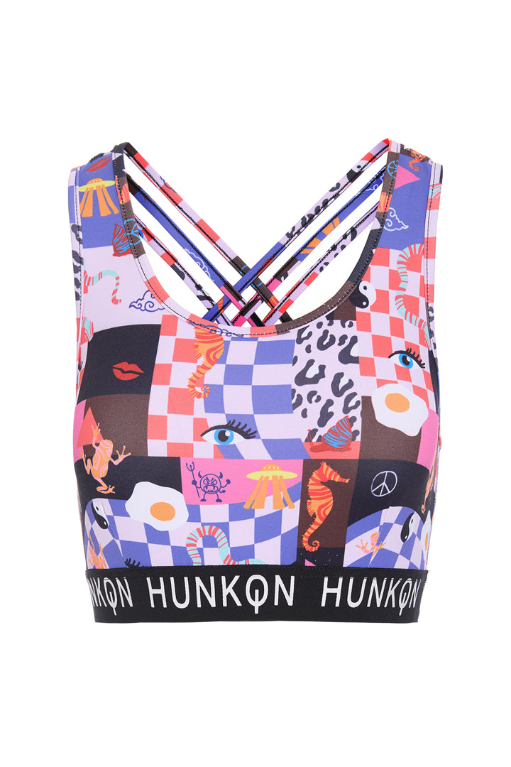 HUNKØN Alba Yoga Top Yoga Toppe Multiverse Art Print
