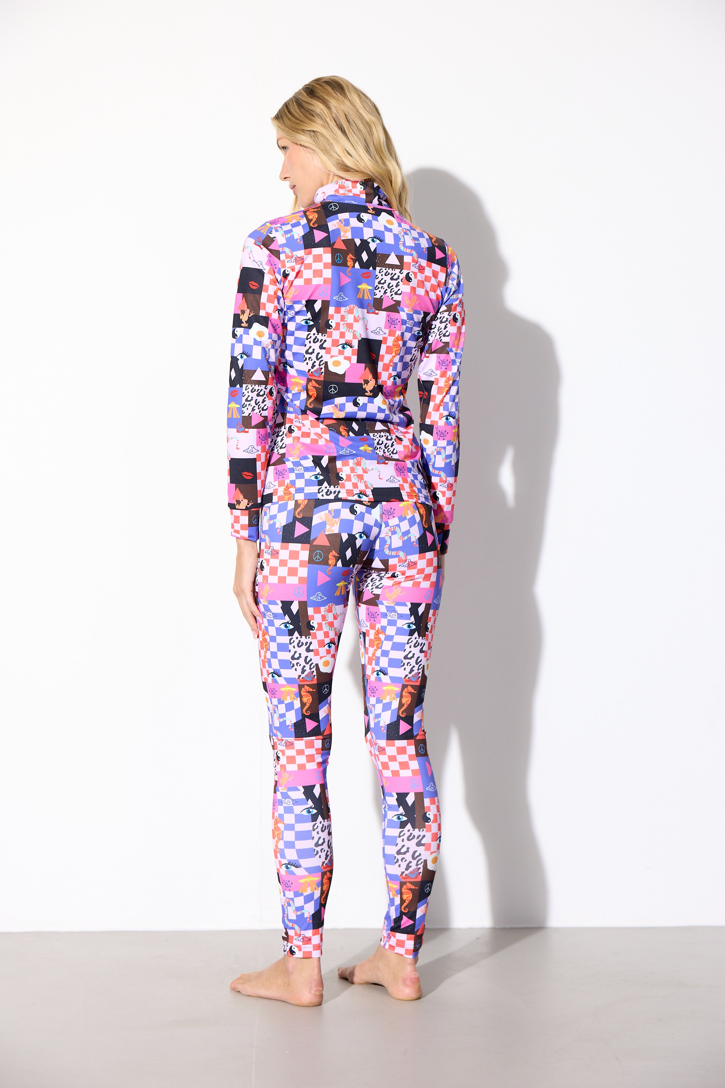 HUNKØN Alba Zipper Blouse Bluser Multiverse Art Print