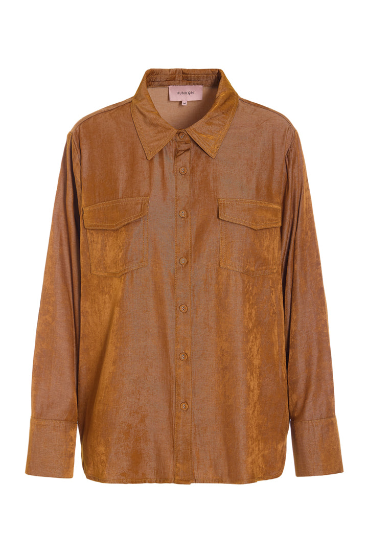 HUNKØN Andy Shirt Skjorter Brown