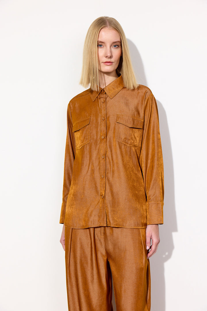 HUNKØN Andy Shirt Skjorter Brown