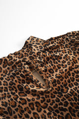 HUNKØN Angela Velour Blouse Bluser Leopard