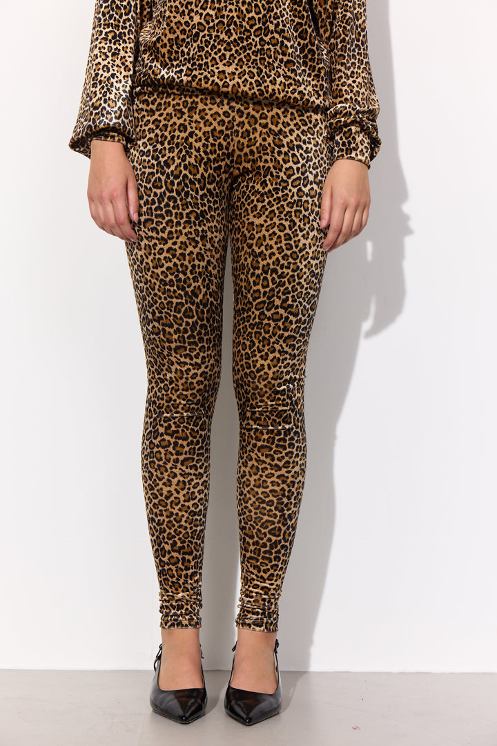 HUNKØN Angela Velour Leggings Leggings Leopard