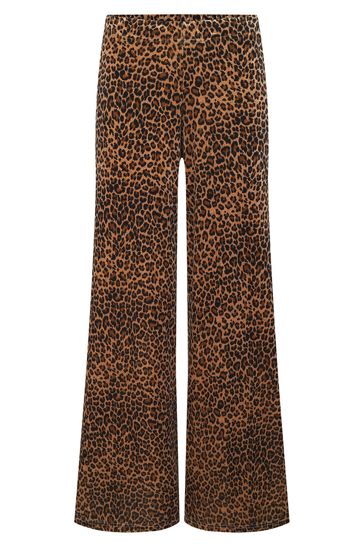 HUNKØN Angela velour trousers Bukser Leopard