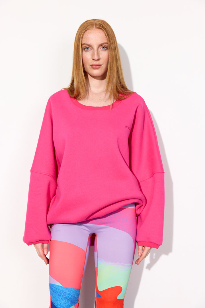 HUNKØN Ava Sweatshirt Sweatshirts Fushcia pink