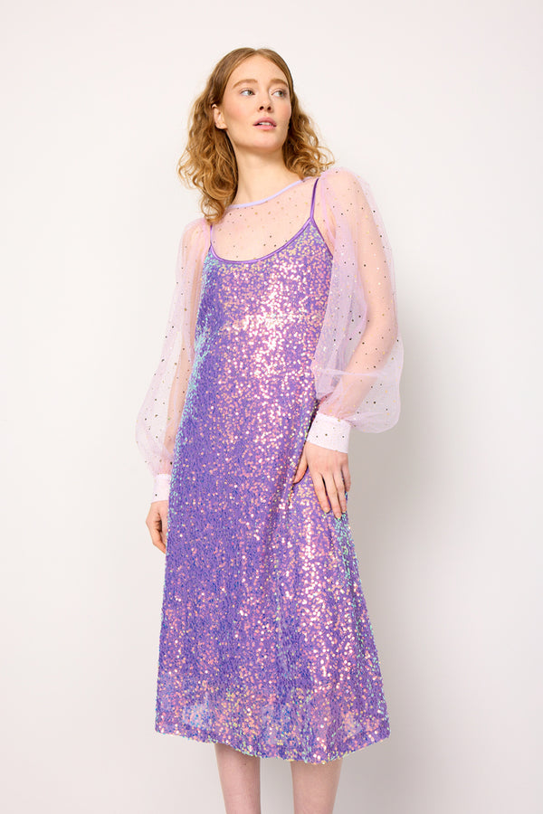 HUNKØN Aya Sequin Dress Kjoler Purple