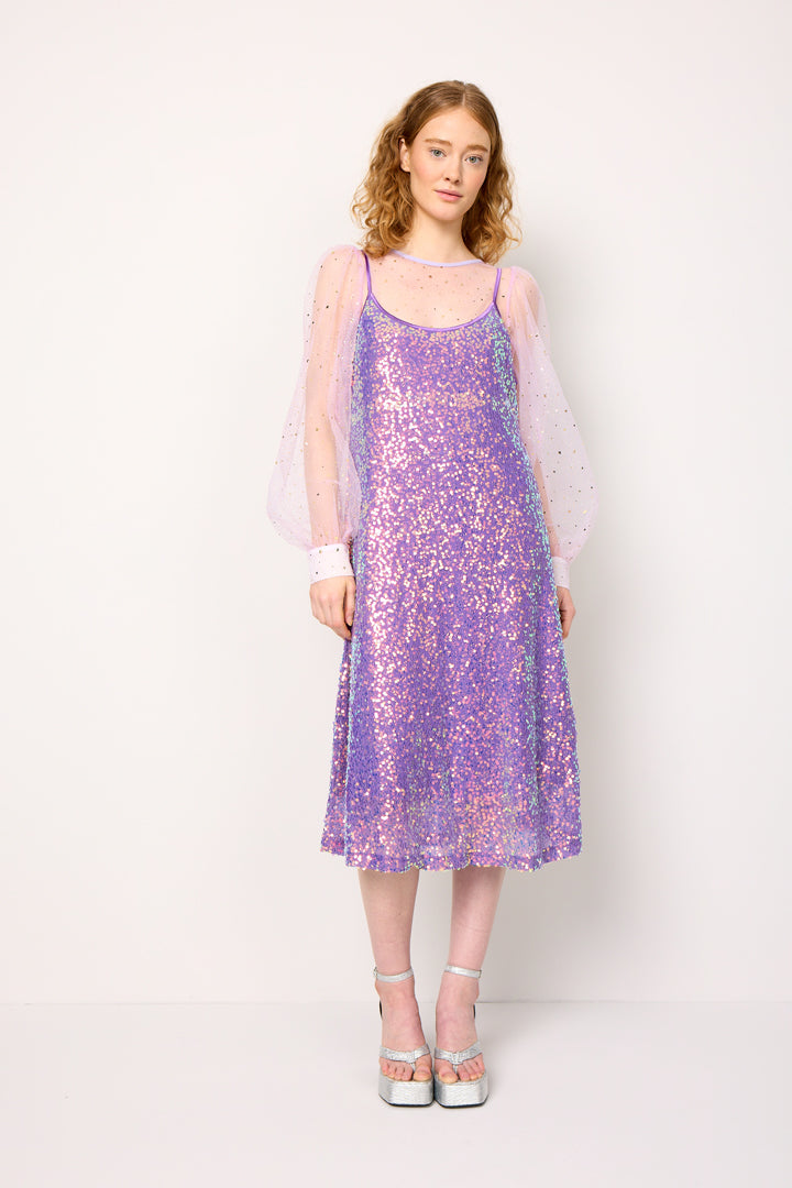 HUNKØN Aya Sequin Dress Kjoler Purple