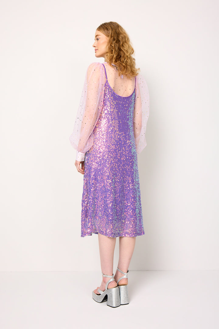 HUNKØN Aya Sequin Dress Kjoler Purple