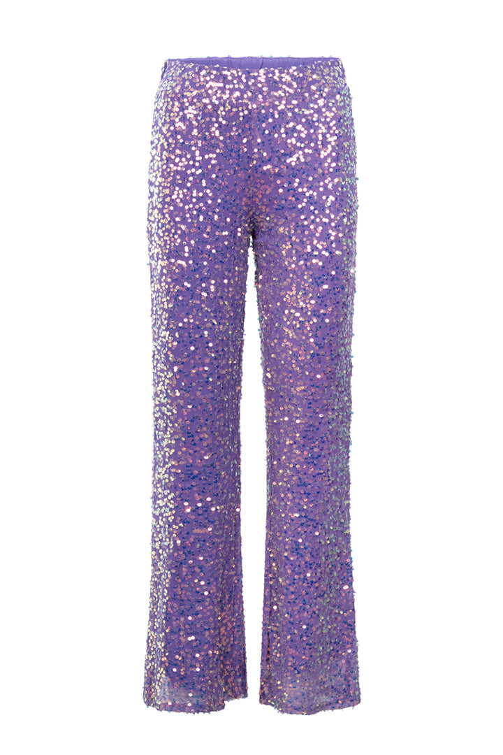 HUNKØN Aya Sequin Trousers Bukser Purple