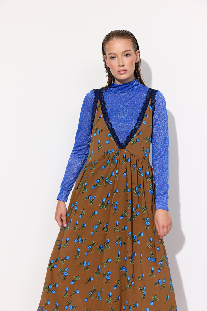 HUNKØN Beate Oversized Dress Kjoler Brown