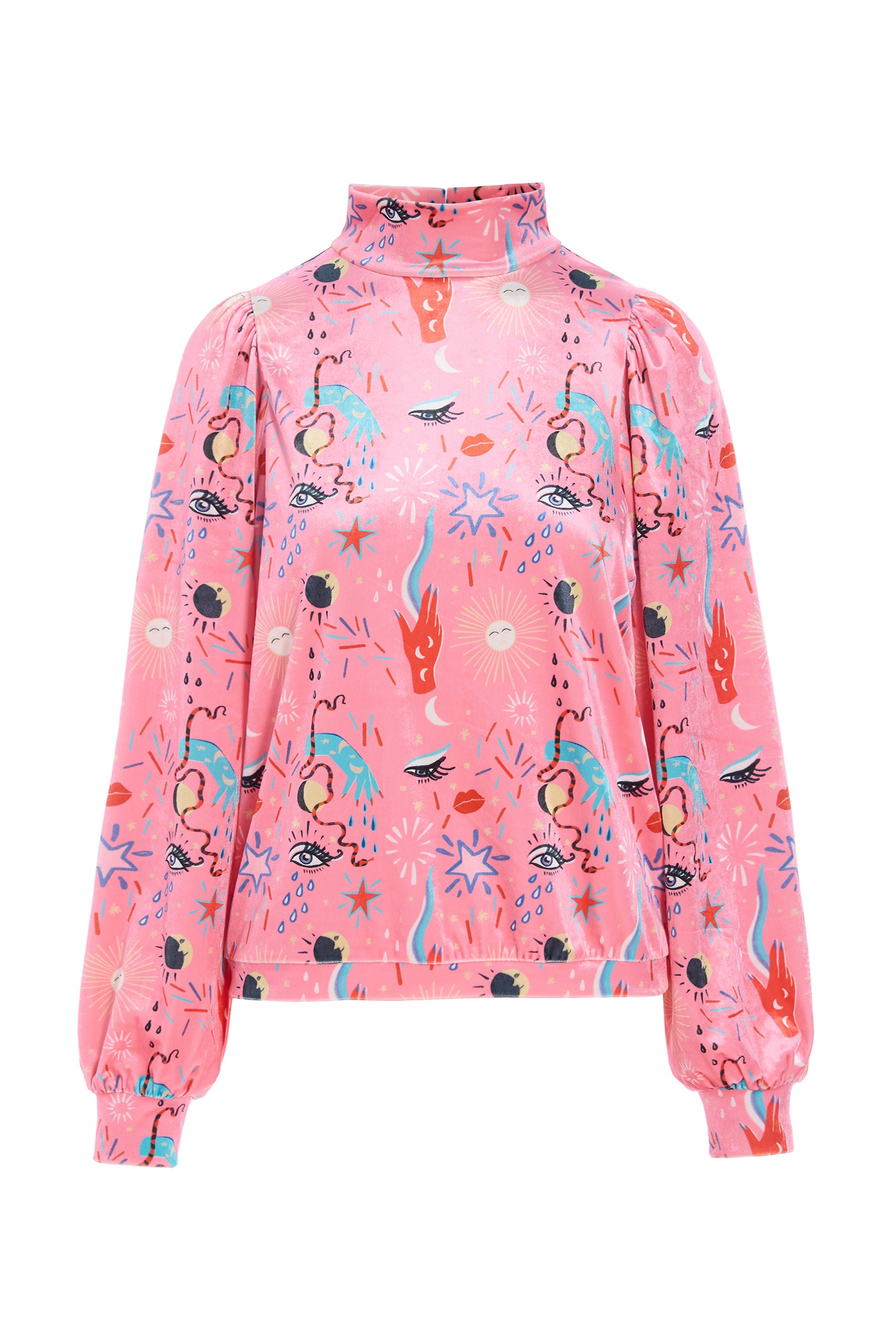 HUNKØN Birdy Blouse Bluser Graffiti Art Print