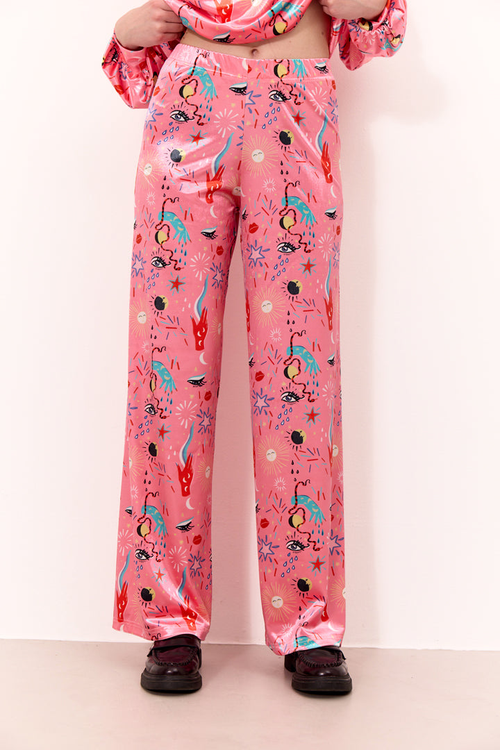 HUNKØN Birdy Trousers Bukser Graffiti Art Print
