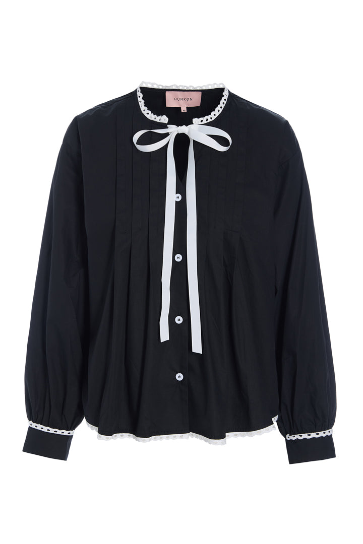 HUNKØN Britt Shirt Skjorter Black