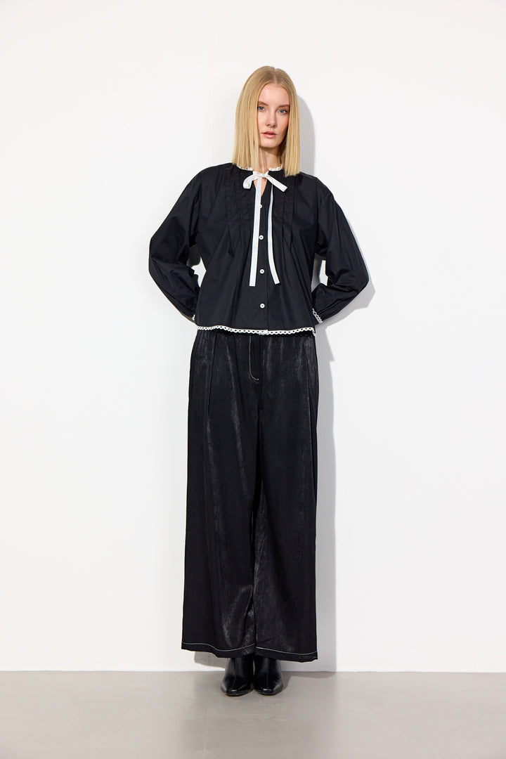 HUNKØN Britt Shirt Skjorter Black