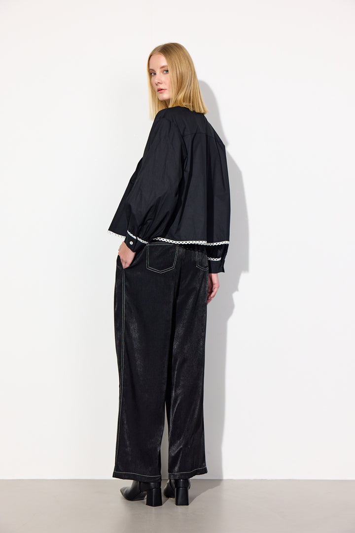 HUNKØN Britt Shirt Skjorter Black