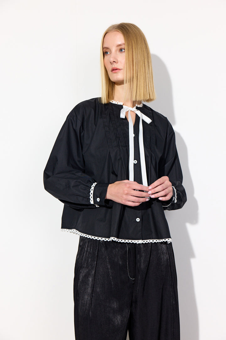 HUNKØN Britt Shirt Skjorter Black