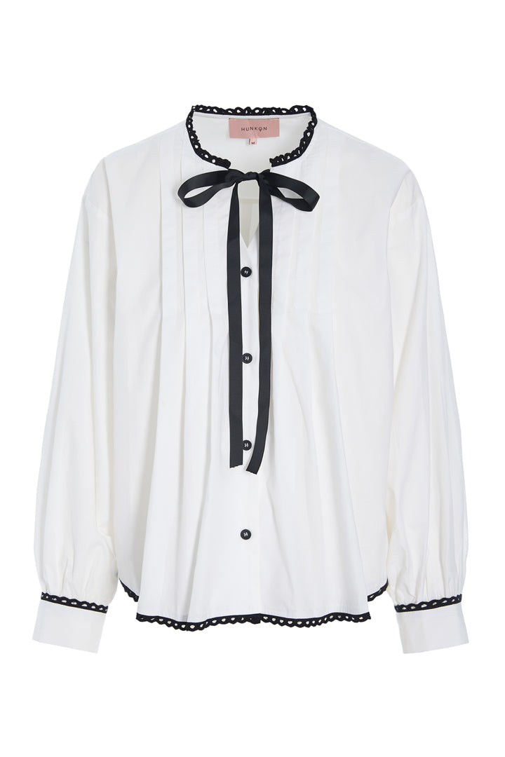 HUNKØN Britt Shirt Skjorter White