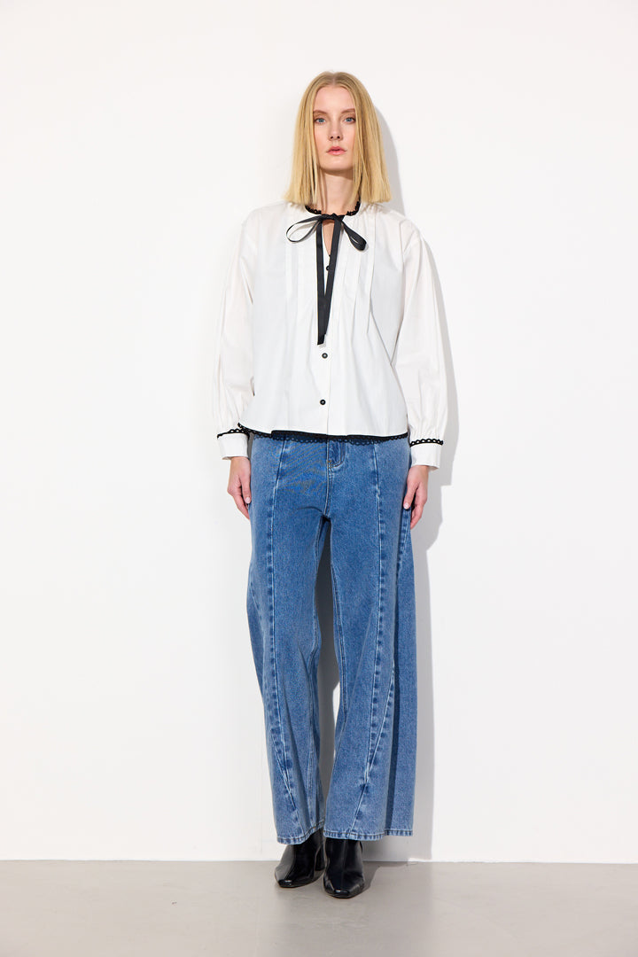 HUNKØN Britt Shirt Skjorter White