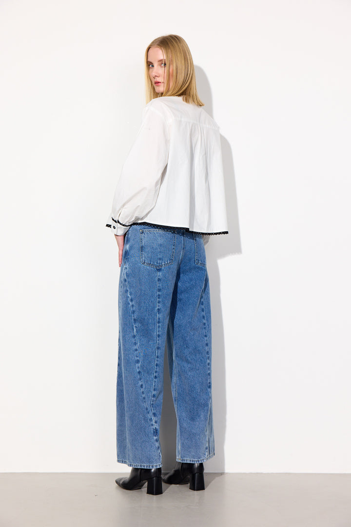 HUNKØN Britt Shirt Skjorter White
