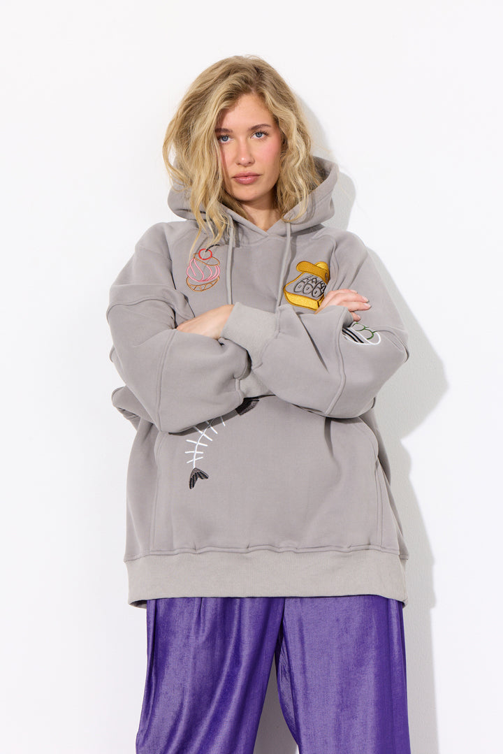 HUNKØN Buster Hoodie Sweatshirts Grey