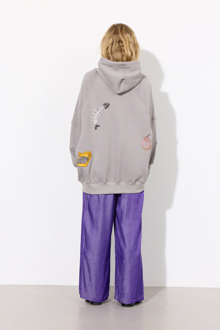 HUNKØN Buster Hoodie Sweatshirts Grey