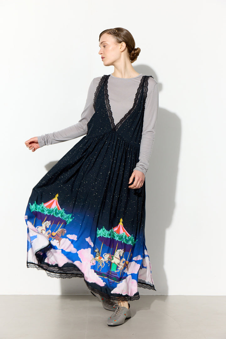 HUNKØN Calista Dress Kjoler Dream Fairground Art Print