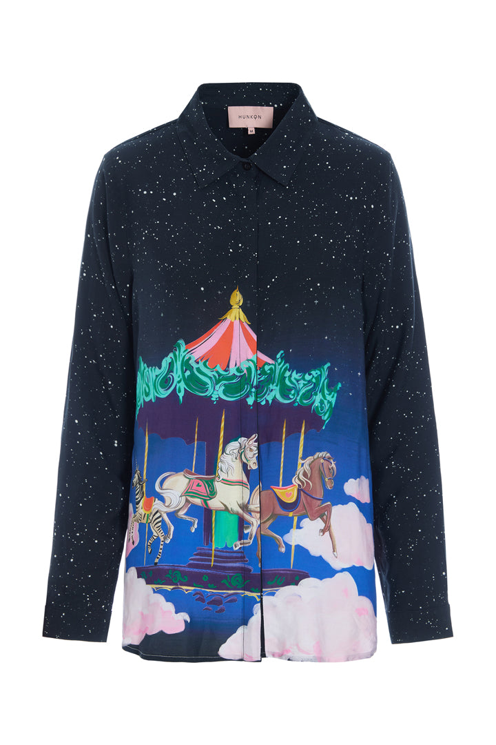 HUNKØN Calista Shirt Skjorter Dream Fairground Art Print