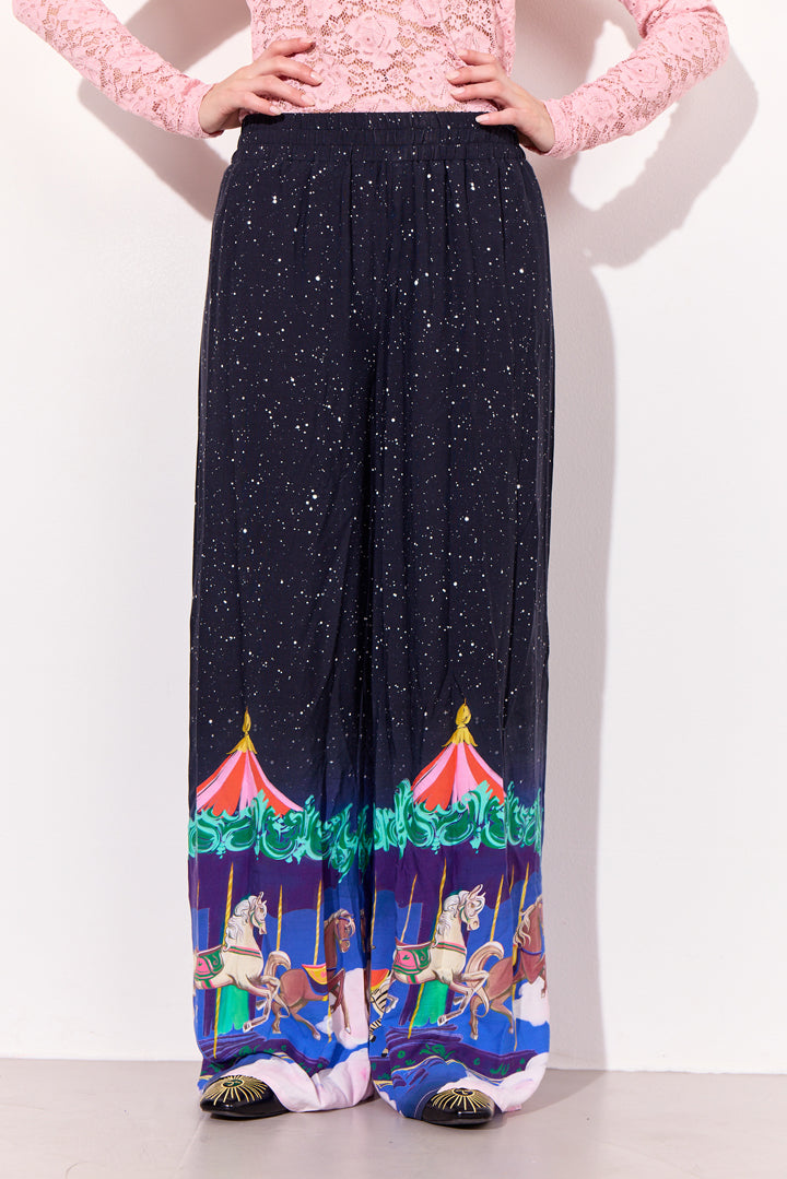 HUNKØN Calista Trousers Bukser Dream Fairground Art Print