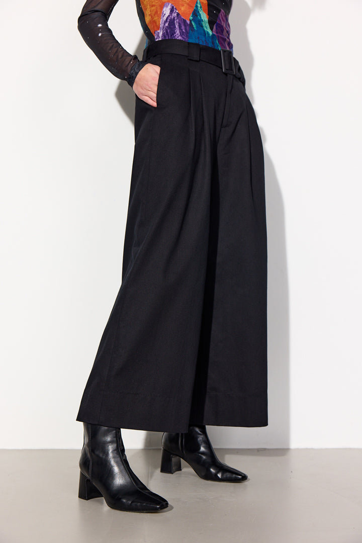 HUNKØN Camden Wide Trousers Bukser Black