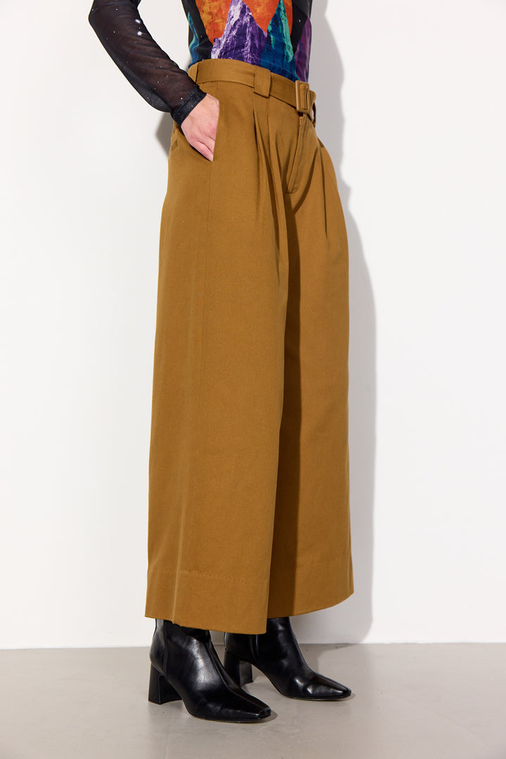 HUNKØN Camden Wide Trousers Bukser Brown