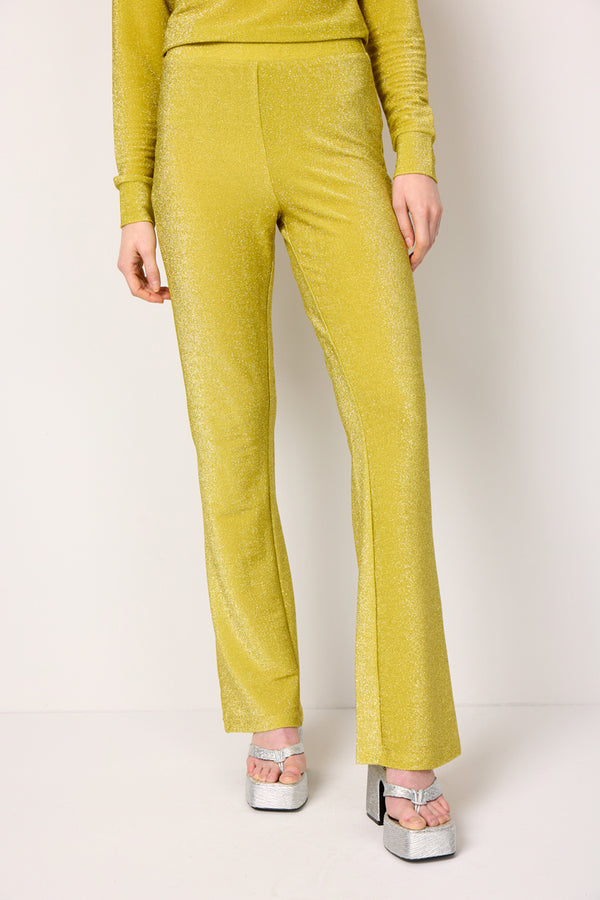 HUNKØN Cattia Trousers Bukser Golden lime