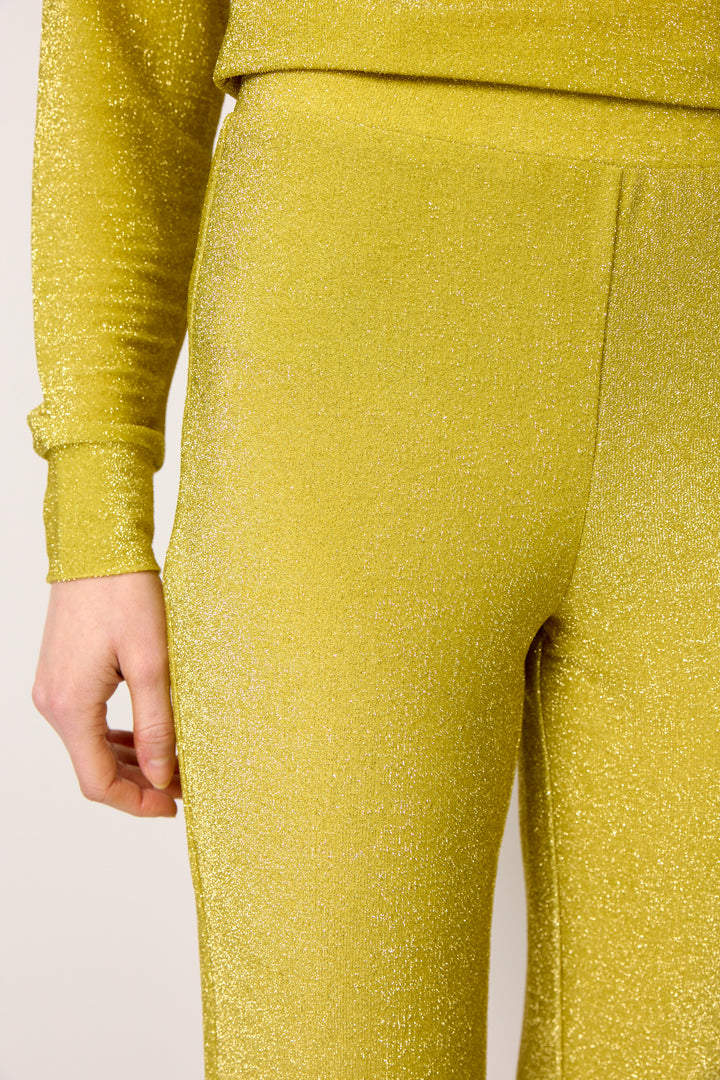 HUNKØN Cattia Trousers Bukser Golden lime