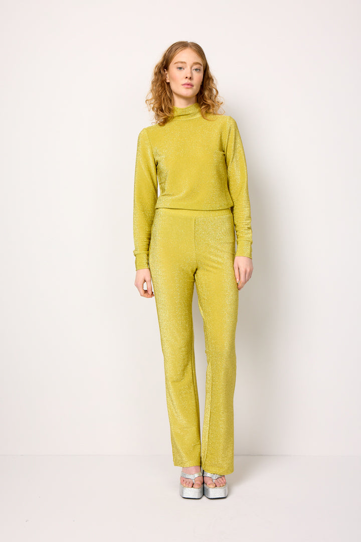 HUNKØN Cattia Trousers Bukser Golden lime