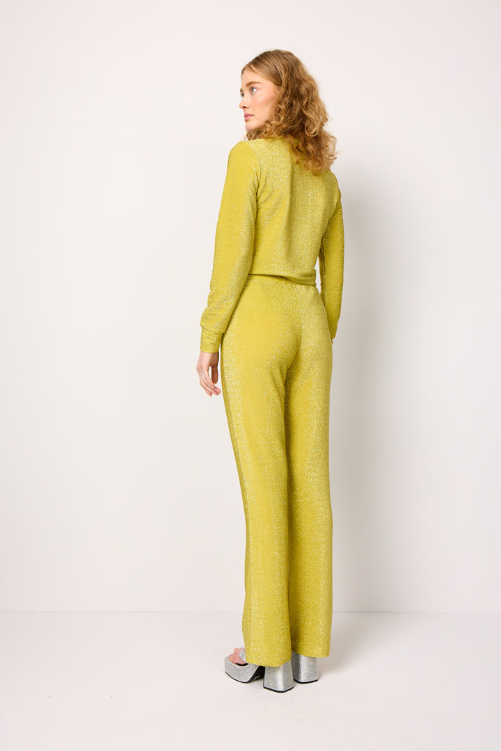 HUNKØN Cattia Trousers Bukser Golden lime