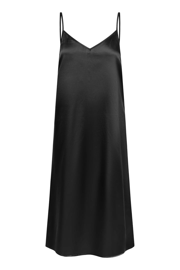 HUNKØN Chantal Slip Dress Kjoler Black