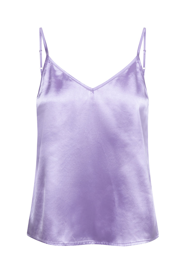 HUNKØN Chantal Slip Top Toppe Lavender