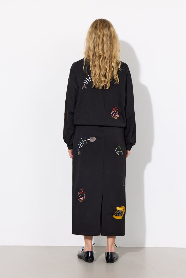HUNKØN Chili Skirt Nederdele Black