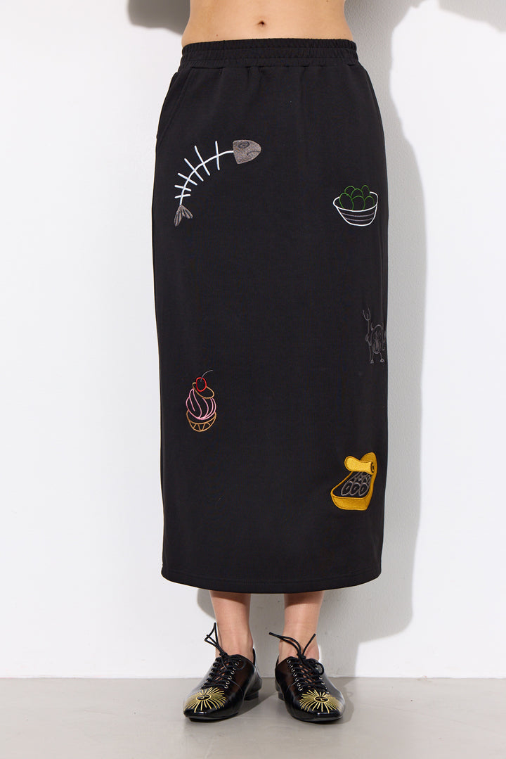 HUNKØN Chili Skirt Nederdele Black