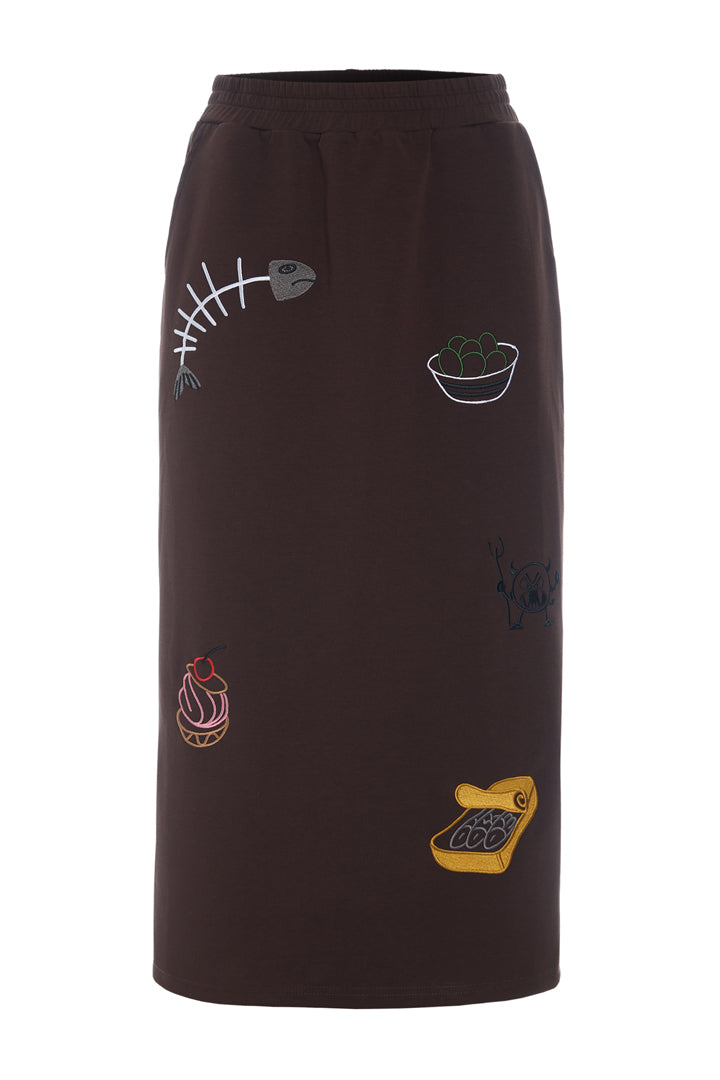 HUNKØN Chili Skirt Nederdele Brown
