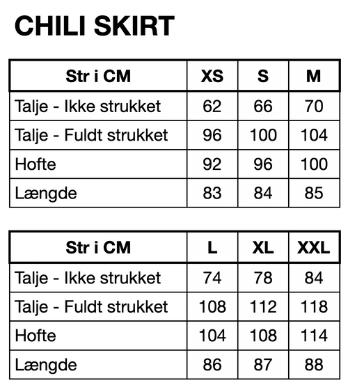 HUNKØN Chili Skirt Nederdele Grey