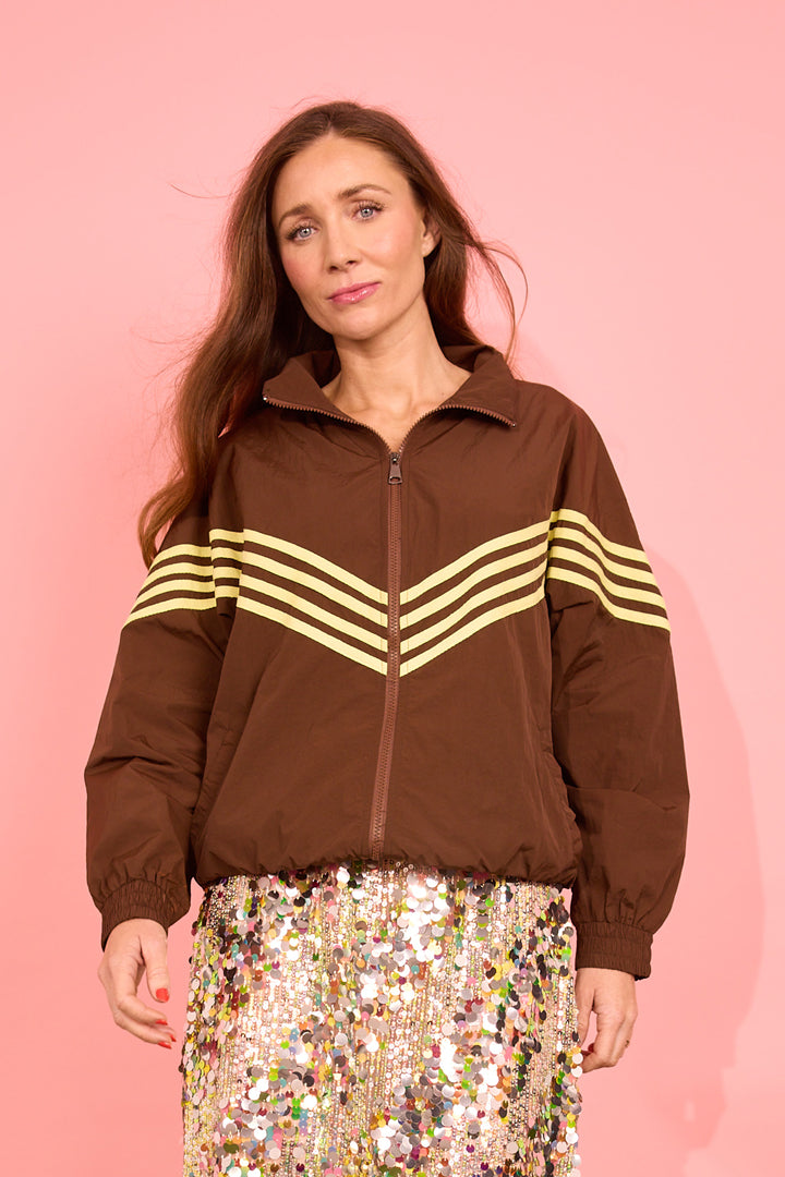 HUNKØN Cindy Track Jacket Jakker Brown