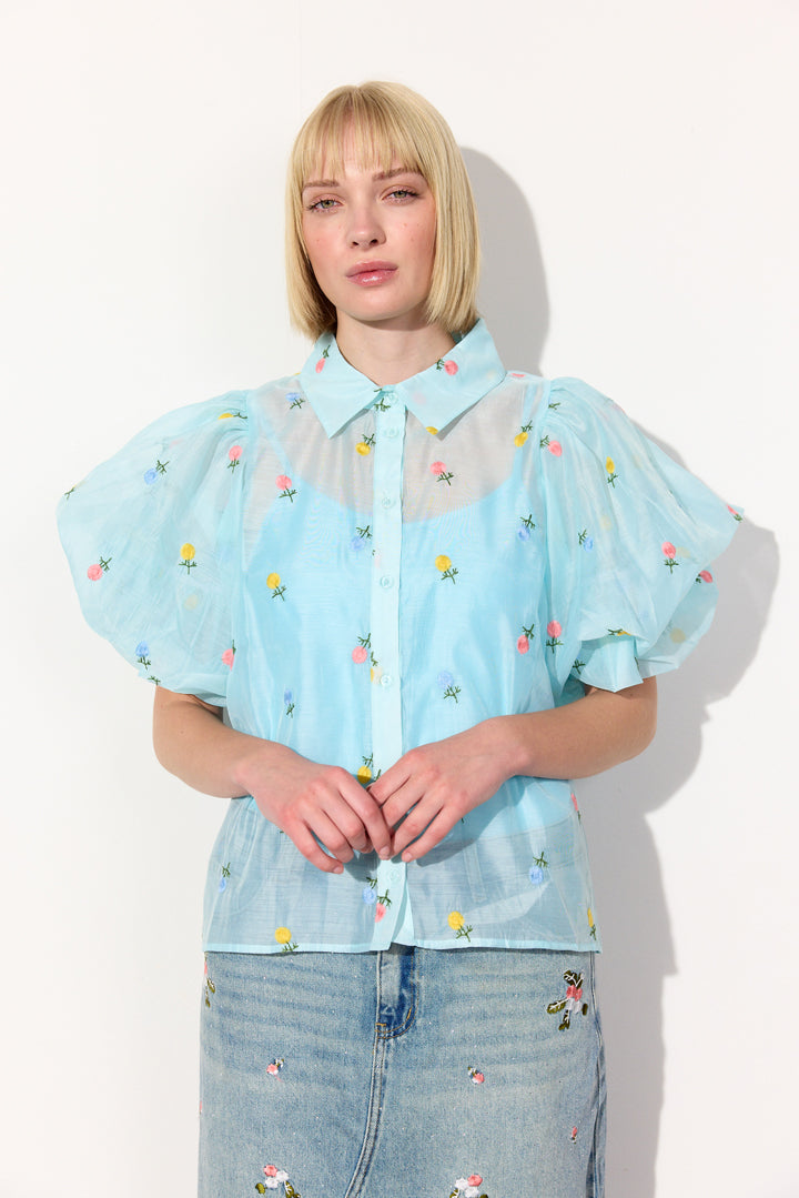 HUNKØN Conny Shirt Skjorter Blue