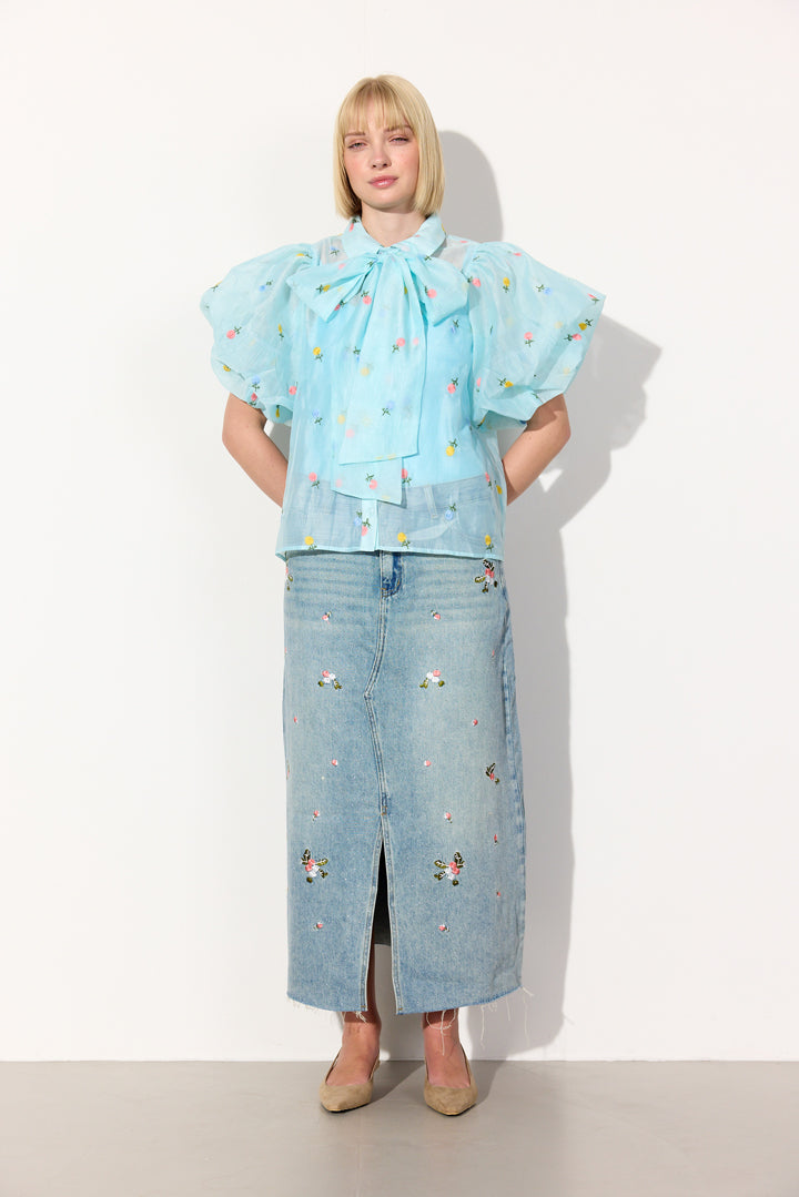 HUNKØN Conny Shirt Skjorter Blue