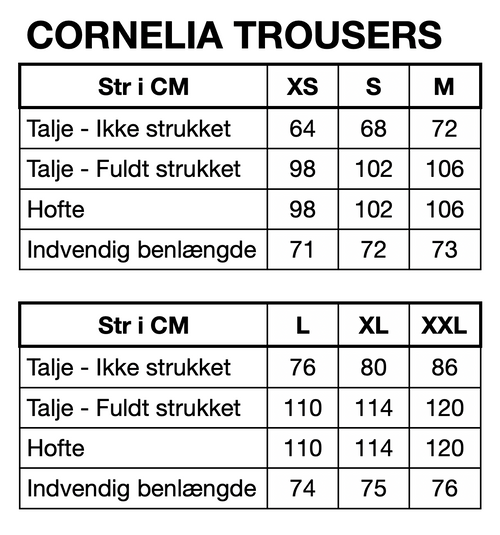 HUNKØN Cornelia Trousers Bukser Blue