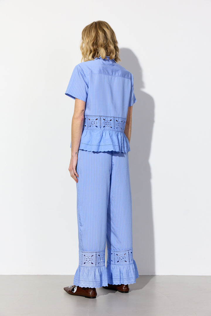 HUNKØN Cornelia Trousers Bukser Blue