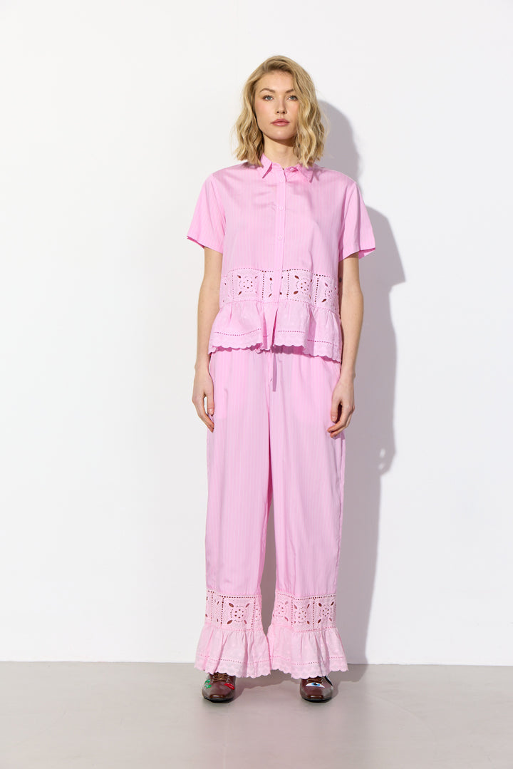 HUNKØN Cornelia Trousers Bukser Pink
