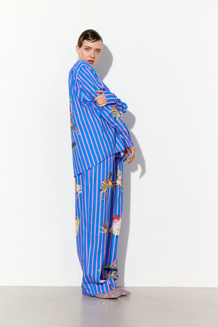 HUNKØN Cosmia Shirt Skjorter Blue Showstopper Art Print