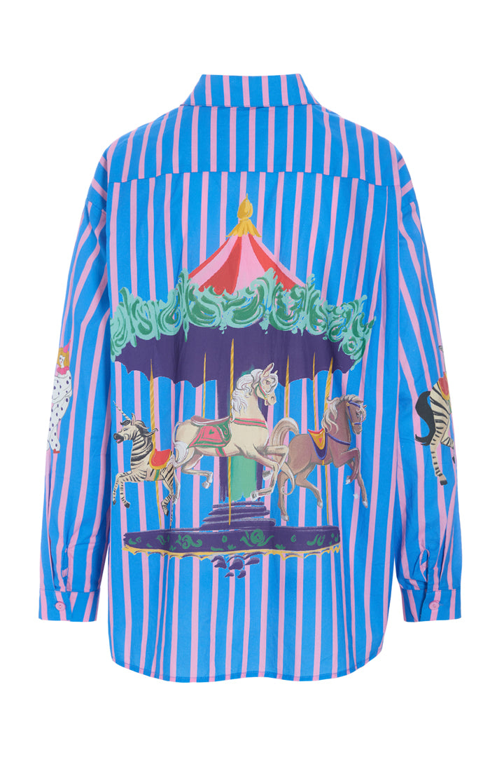 HUNKØN Cosmia Shirt Skjorter Blue Showstopper Art Print