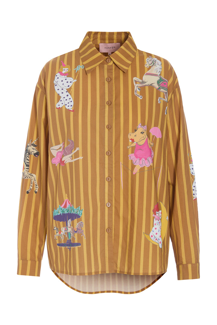 HUNKØN Cosmia Shirt Skjorter Caramel Showstopper Art Print